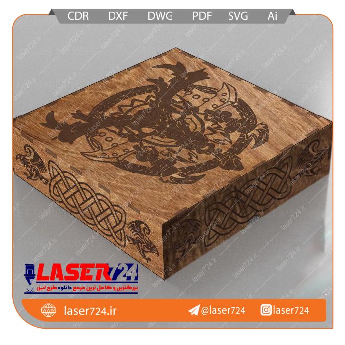 تصویر طرح برش لیزر جعبه گوشواره #1